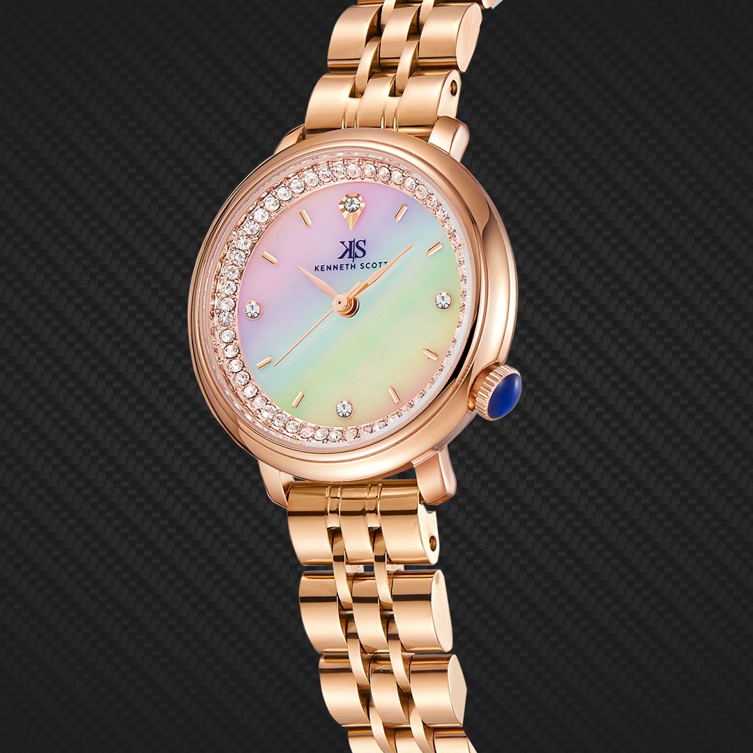 Kenneth Scott Women’s Analog Watch | White Dial, 30mm, 30 m (3 ATM)