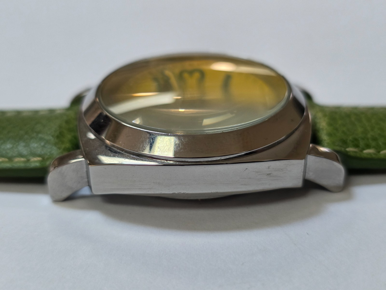 Joan Rivers Classics V377 Watch Leather Wristwatch stainless steel green yellow