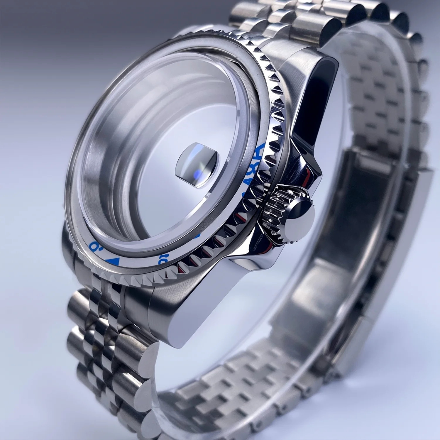 40mm Watch Case Sapphire Crystal NH35 Compatible 120-Click Bezel Water Resistant