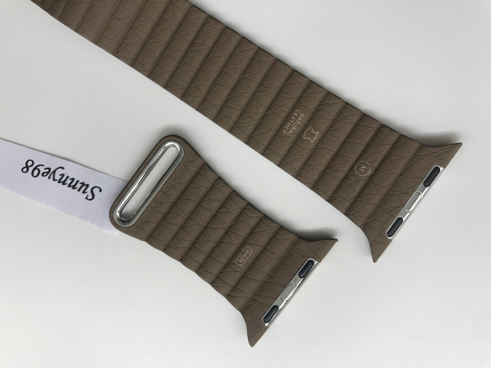 Original Apple Watch Leather Loop Band for Series 5 4 S4 44MM 42mm Medium Strap