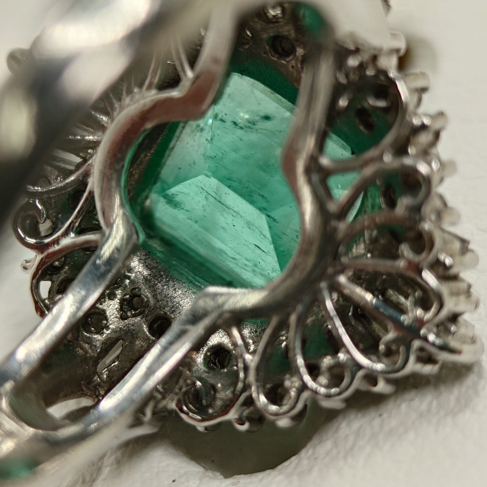 Emerald Ring, 900 Platinum RING Pt900 E2.16 D0.58 jew0006 Imported from Japan