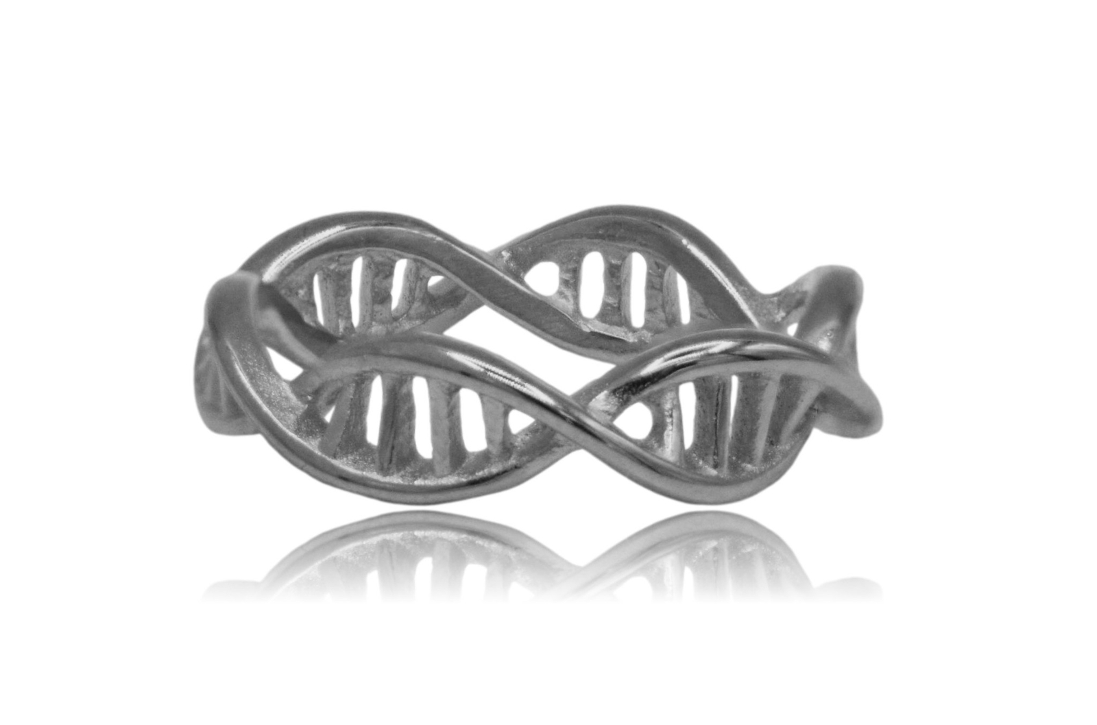 DNA Double Helix Science Stainless Steel Ring