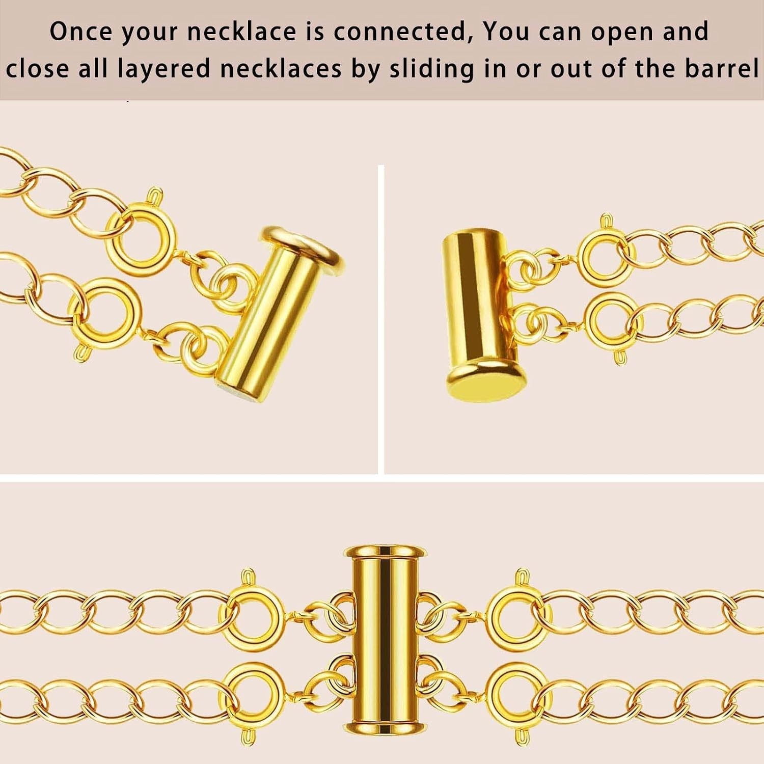 Durable Brass Magnetic Slide Lock Clasps – Perfect for Layered Jewelry Designs