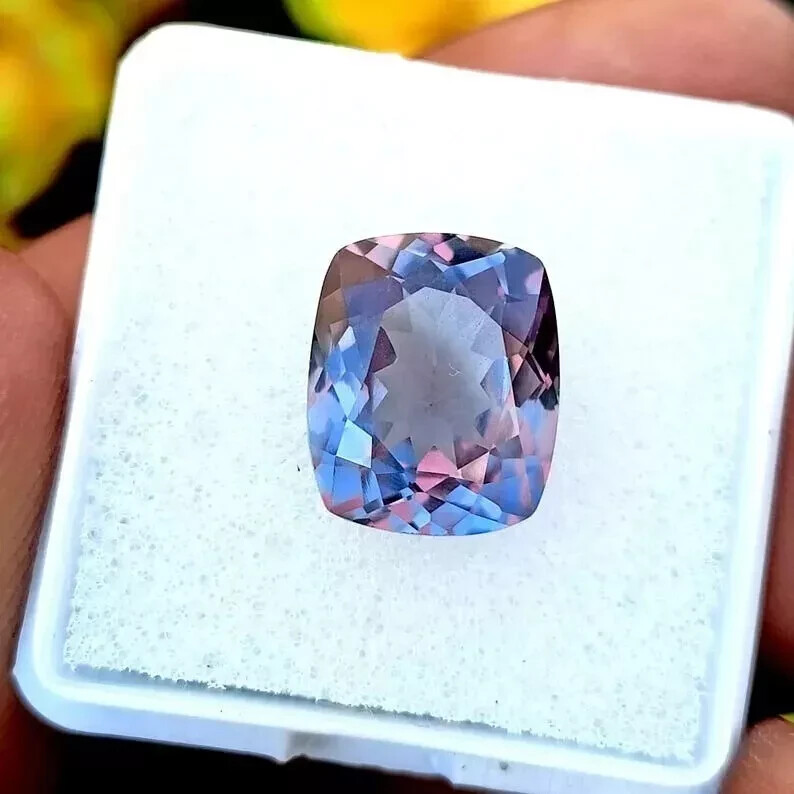 NATURAL Loose Montana Bi-Color Change Sapphire Cushion Cut GEMSTONE 10.00 Ct