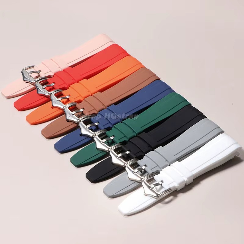 20mm 22mm Rubber Strap Curved End Silicone WatchBand for Swatch Omega Moonswatch