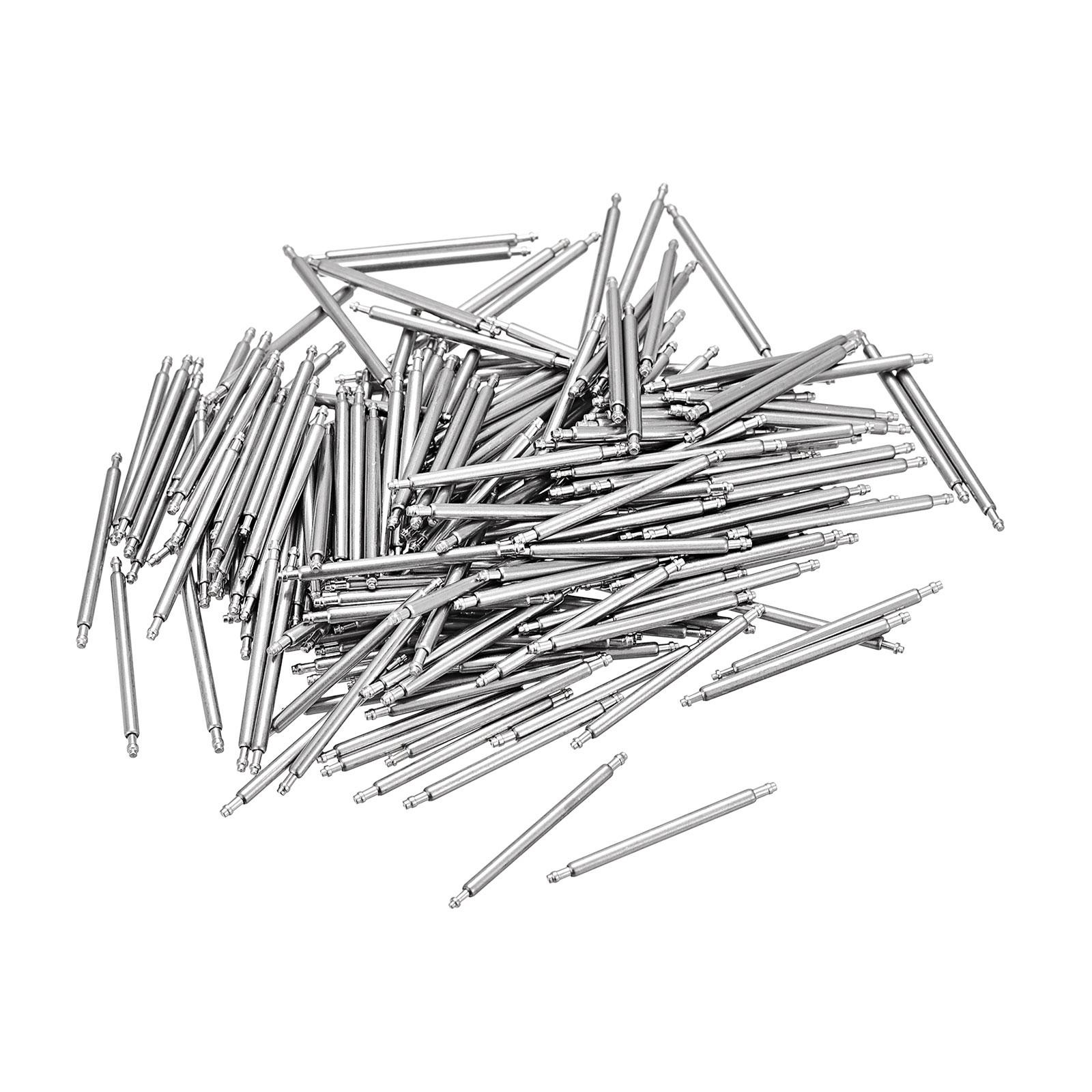 18mm Watch Band Pin 1.3mm Dia Steel Single Flanged End Spring Bar Pins 200pcs