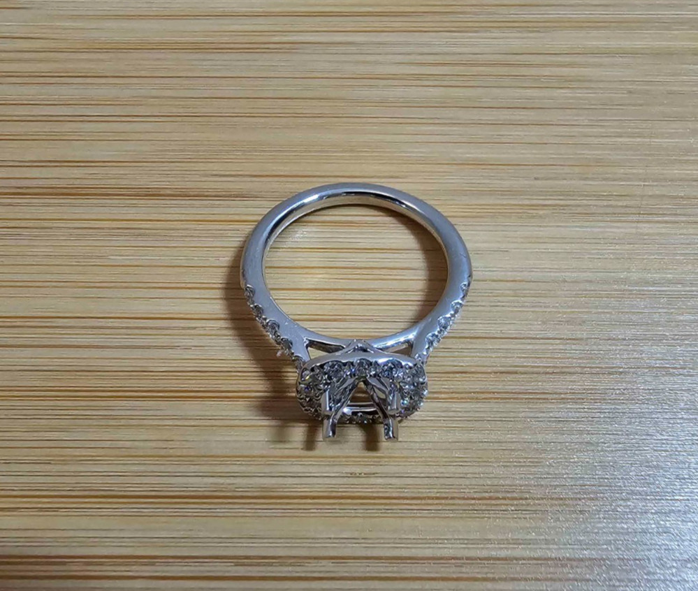 Platinum Engagement Ring Setting Mount 6.5 grams 2/3ct. G/H VS Diamonds! Size 7