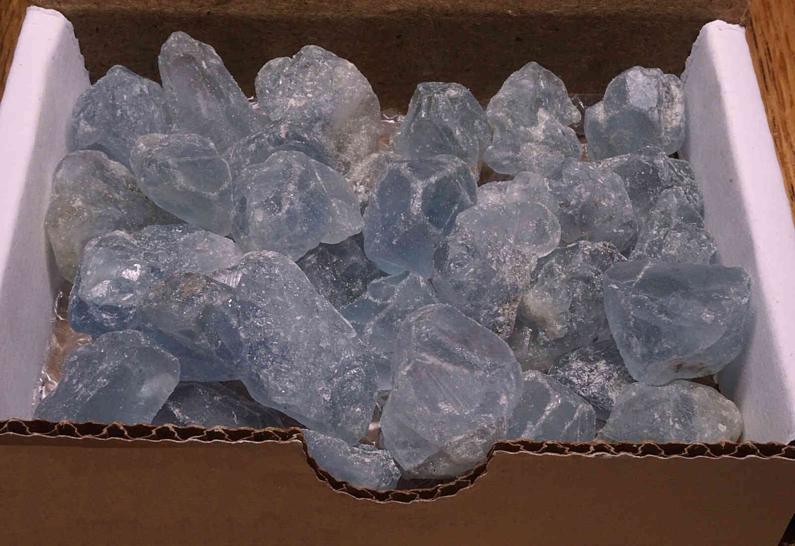 Celestite 1/2 Lb Sky Blue Crystals Natural Gemstones Mineral Specimens