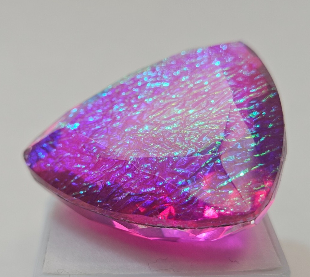 Monarch Fire Opal Trillion Cut Natural 71+ Ct EGL Certified Loose Gemstone