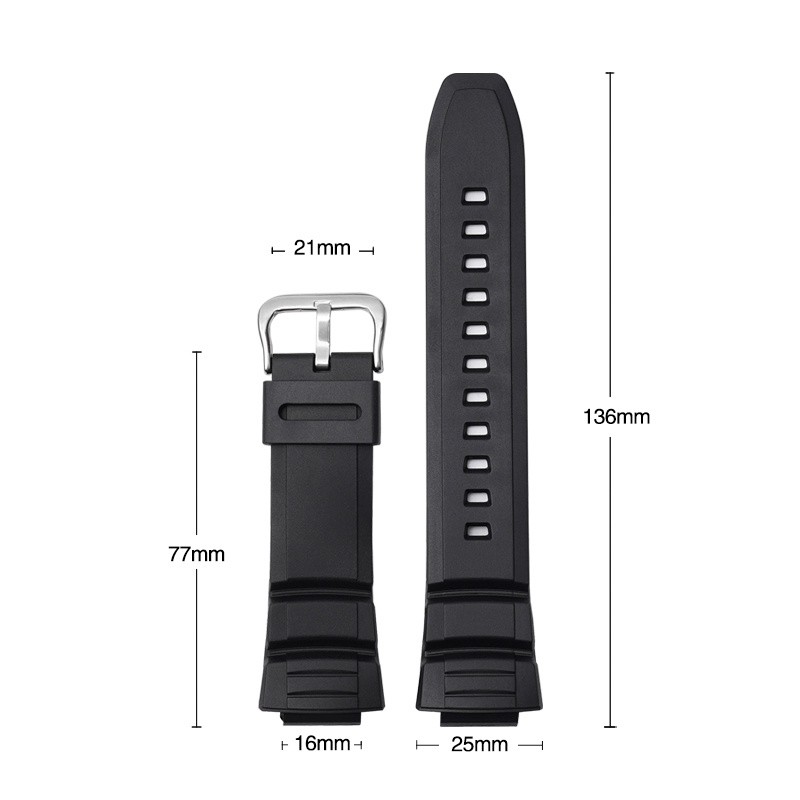 For Casio MCW-100H MCW-110H W-S220 HDD-S100 WV-200 AE-2000 Watch Band TPU Strap