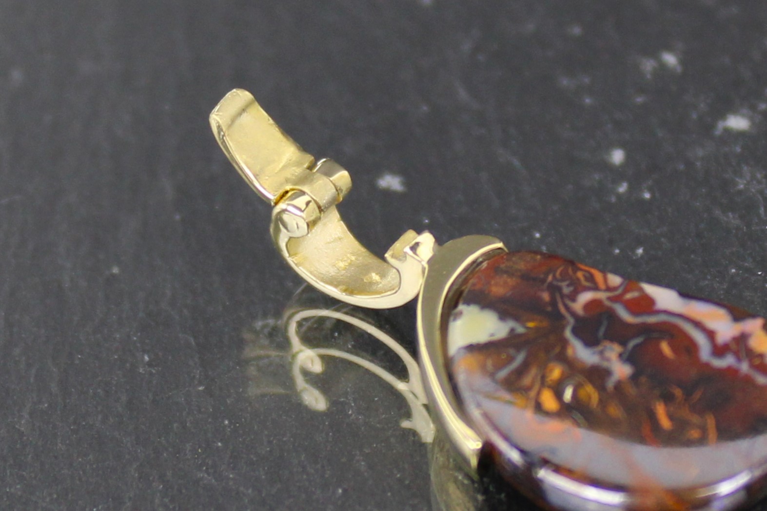 Opalanhänger, 375er Gelbgold, 9 Karat, Yowah Opal, Australien
