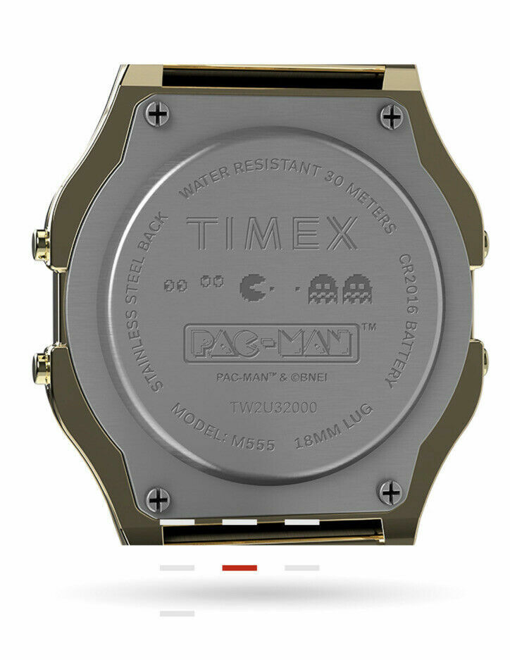 Timex T80 x PAC-MAN™ – 34mm Stainless Steel GOLD TONE Watch – BRAND NEW RARE!