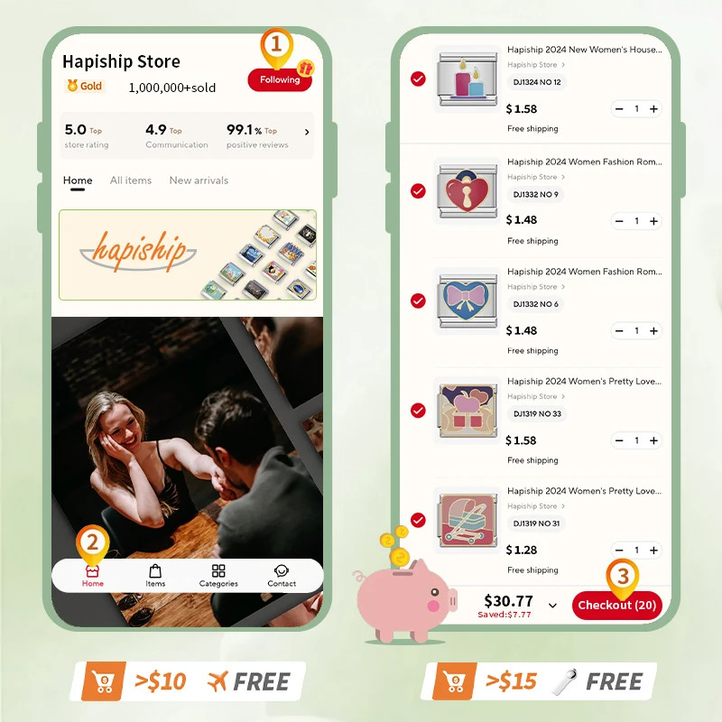 Charming Love Niece Links for DIY Stainless Steel Bracelets – DJ132