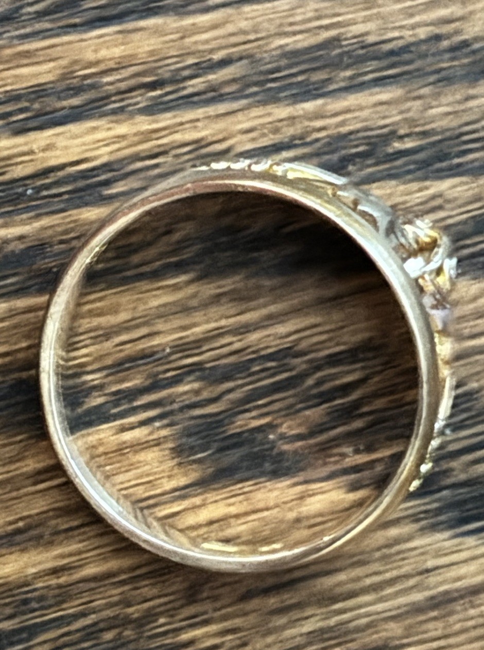10k Yellow Gold Men’s Landstrom’s Black Hills Gold Tapered Band Ring Size 12