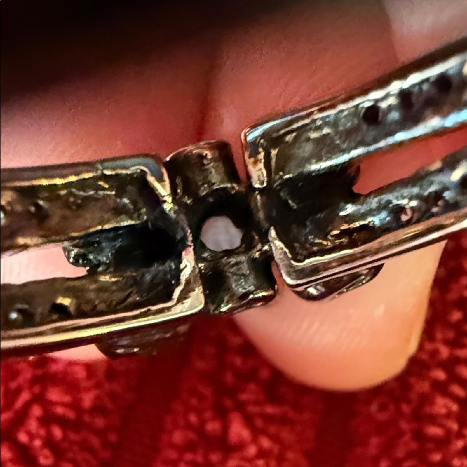 10K Black Gold Blue Gemstone Ring