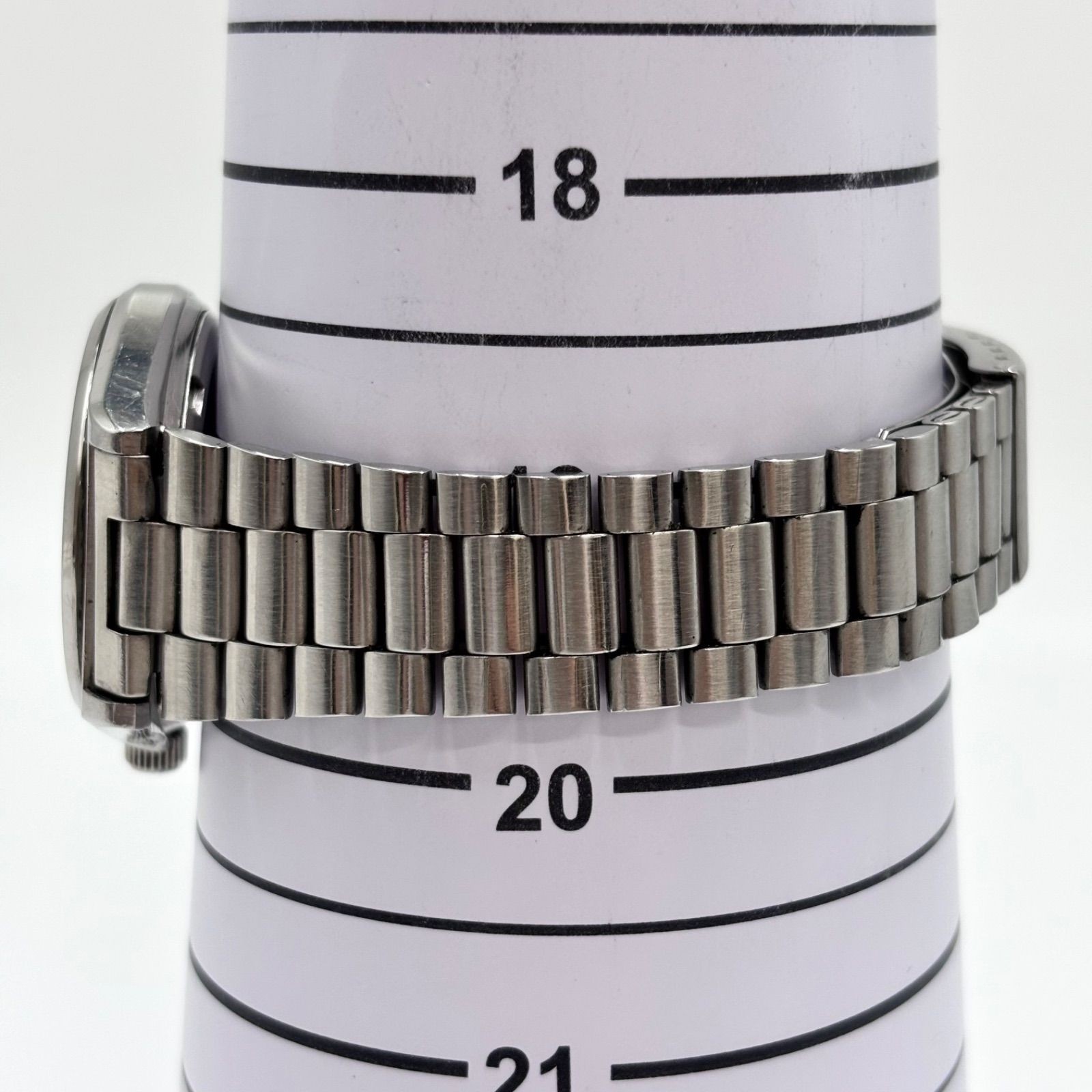 Working Bracelet SEIKO Silver Wave Wristwatch Quartz Day Date Cal.8229 Manufactu