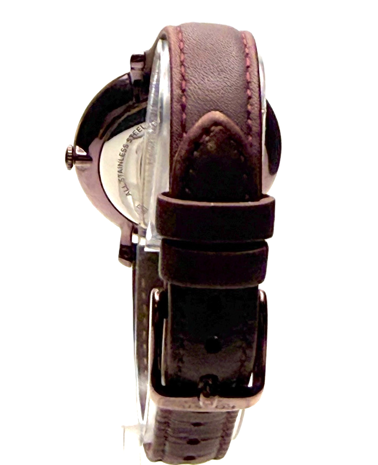 FOSSIL ES4099 JACQUELINE ROSE GOLD CORDOVAN BROWN LEATHER STRAP LADIES WATCH