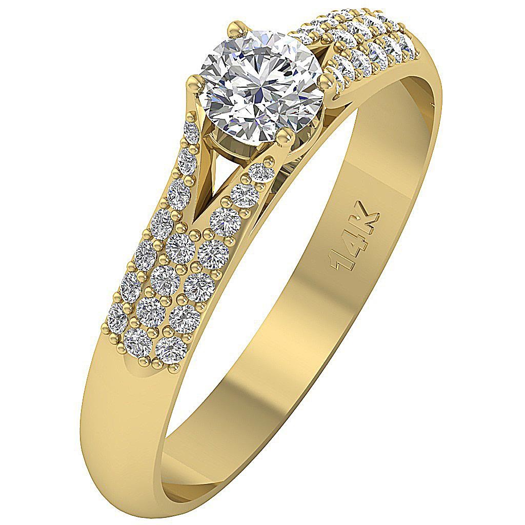 Solitaire Engagement Lab Grown Diamond Ring VS F 0.90 Ct 14K White Gold 4.90MM