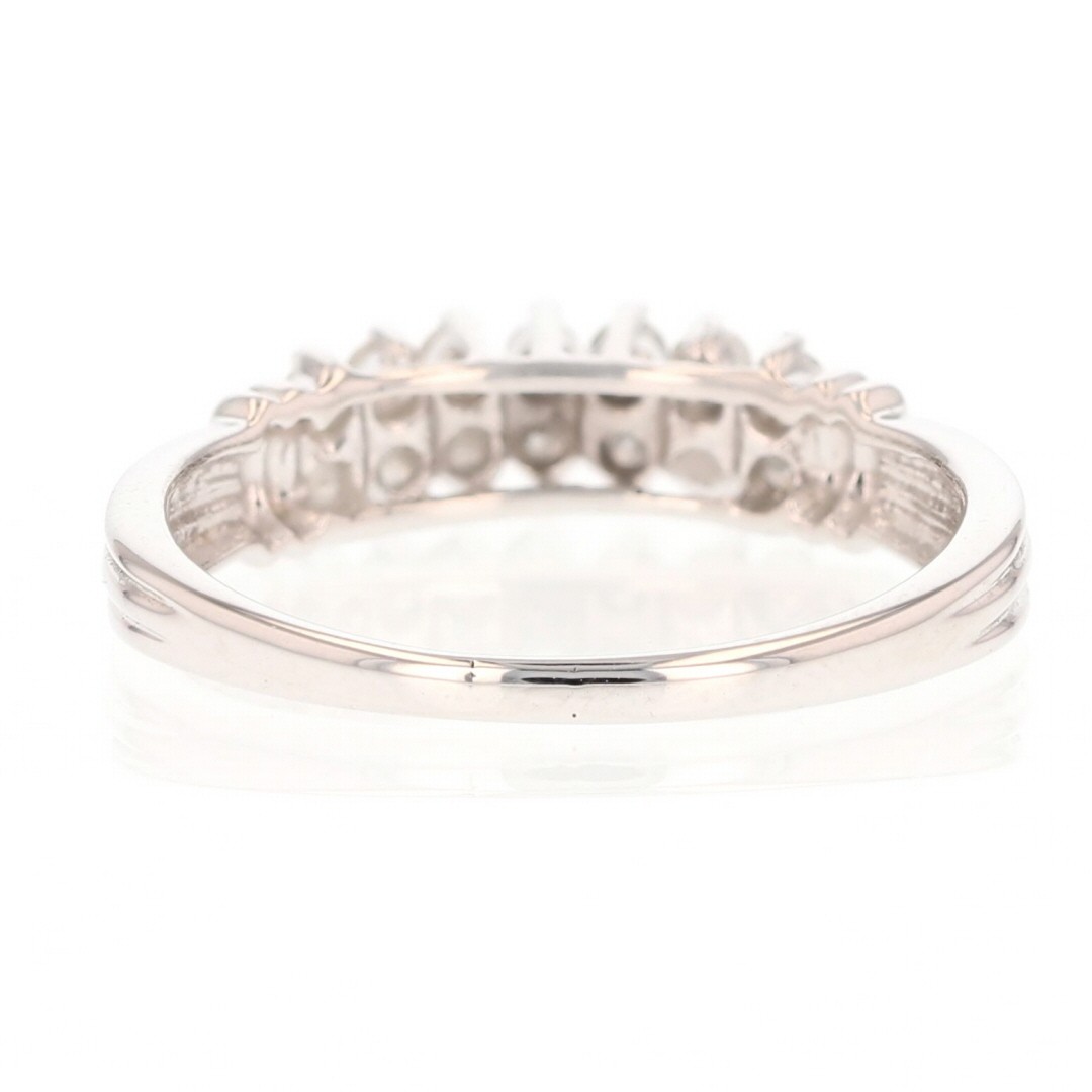 .38ctw Round Diamond Double Row Pyramid Ribbed Band Ring 10k White Gold Size 9