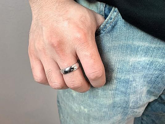 Stainless Steel Ring Wedding Band ​High Polish Band Size 8 to 11
