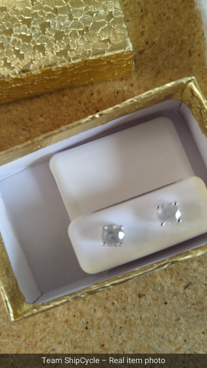 with packaging 183Ct Round Natural Diamond Stud Earrings 14K White Gold G2U