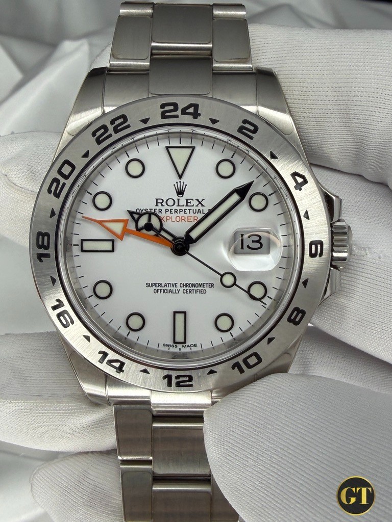 Rolex Explorer II 216570 Polar White Dial 2020 Full Set Papers Protection Film