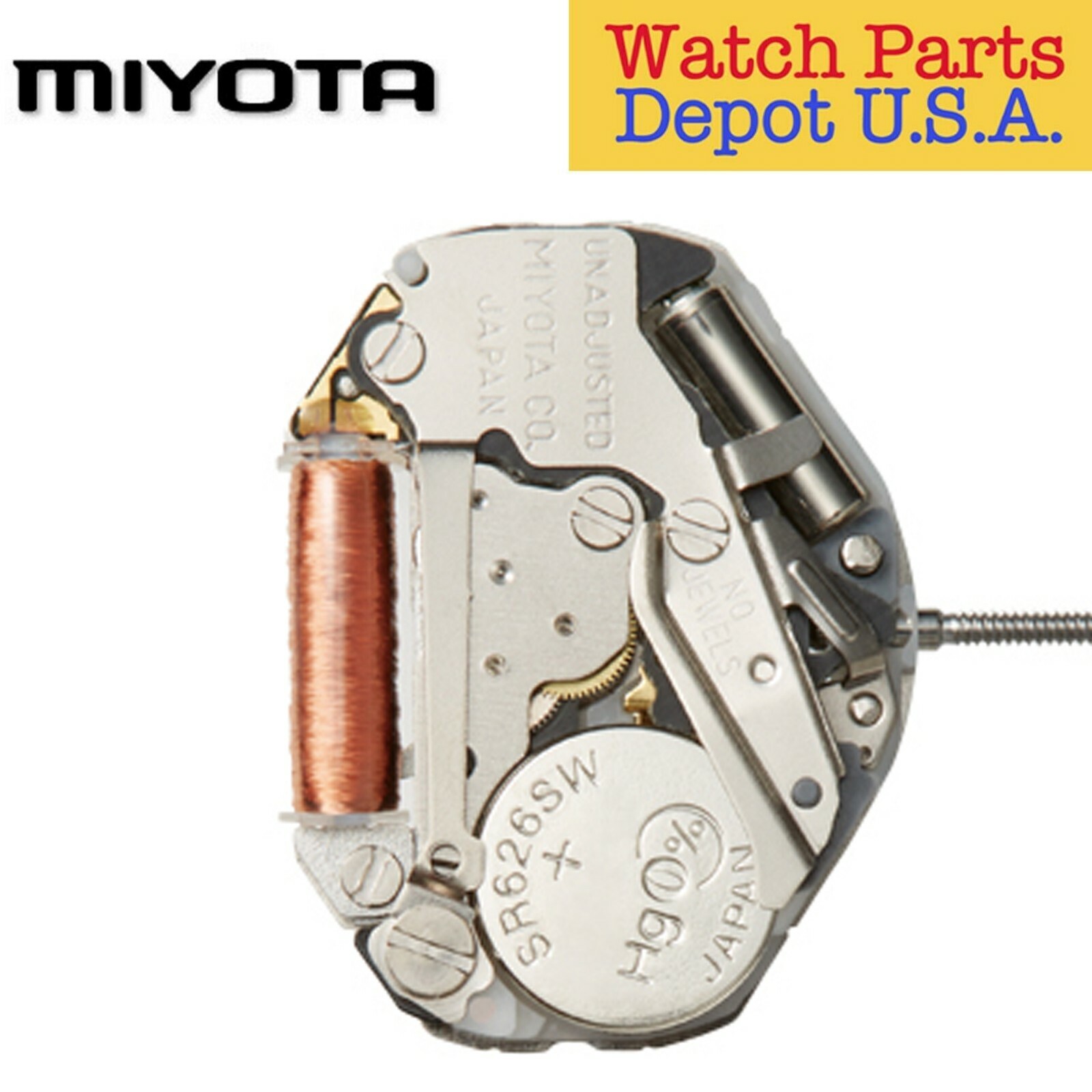 Original Miyota 203A, 6 3/4 x 8 Ligne, 3 Hands, High Canon Pinon 3.35mm – NEW!