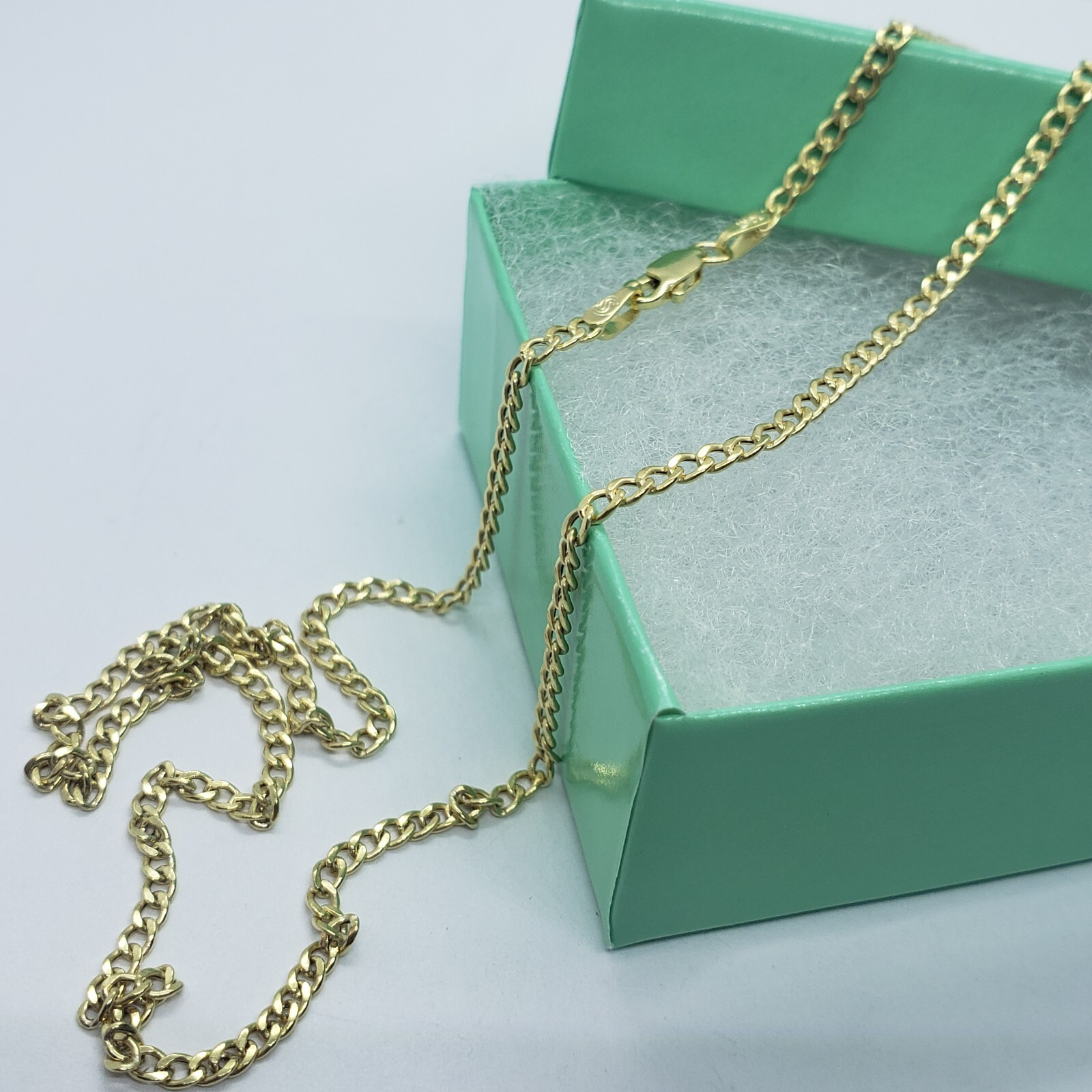 10K Yellow Gold Hollow Cuban Curb Chain Link Necklace Bracelet 2mm 2.5mm 7″~30″