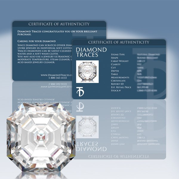 1.01ct G-IF Ideal Cut Asscher AGI 100% Genuine Diamond 5.59×5.43×3.76mm