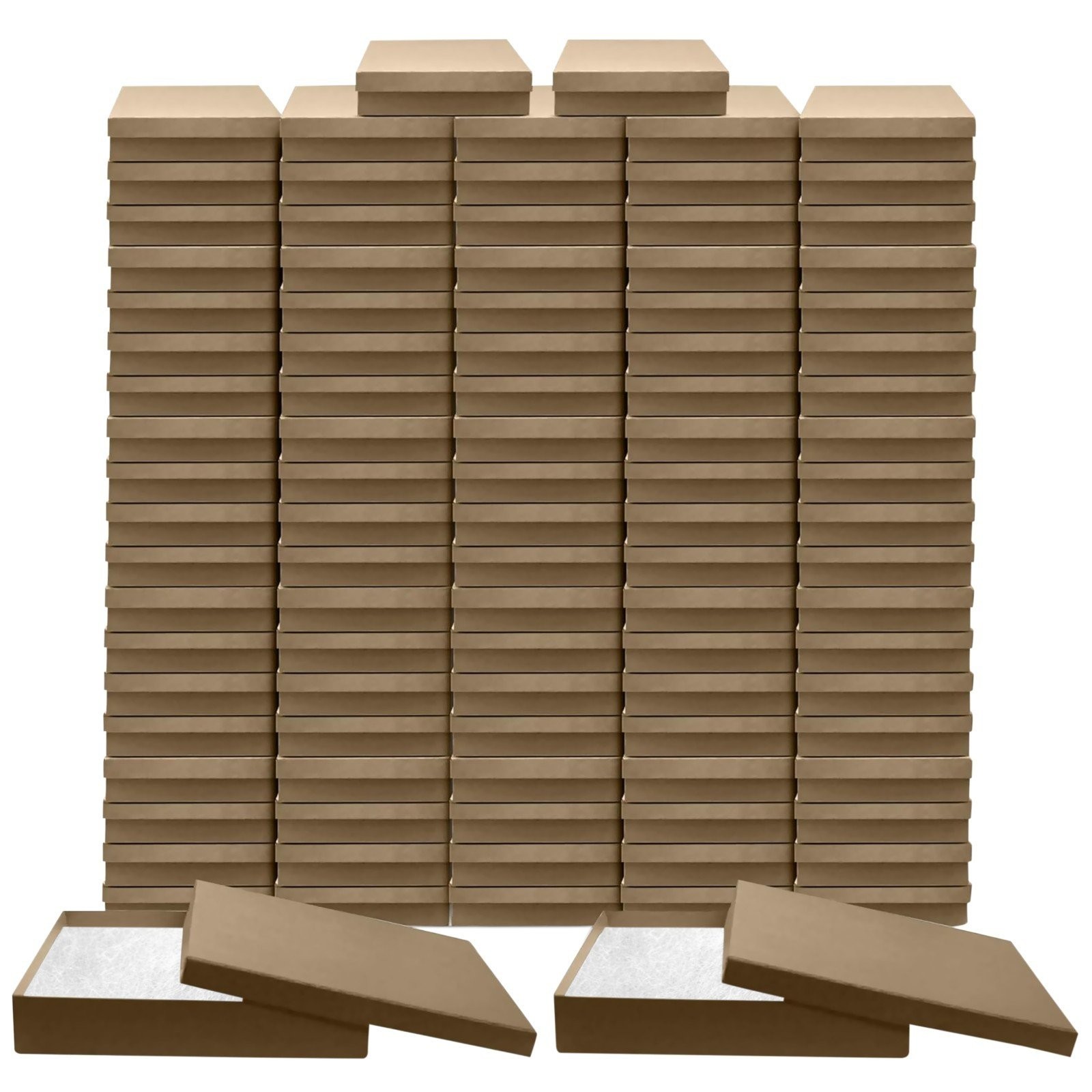Made IN USA Jewelry Gift Box Removable Cotton Pad 7″ x 5″ x 1.25″ (Pack of 100)