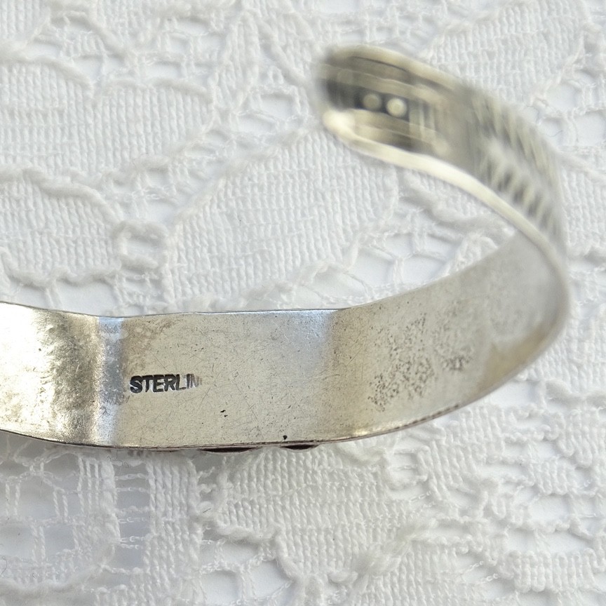 Fred Harvey Era Native American 5 1/4” Turquoise Cuff Bracelet Stamp Decorated