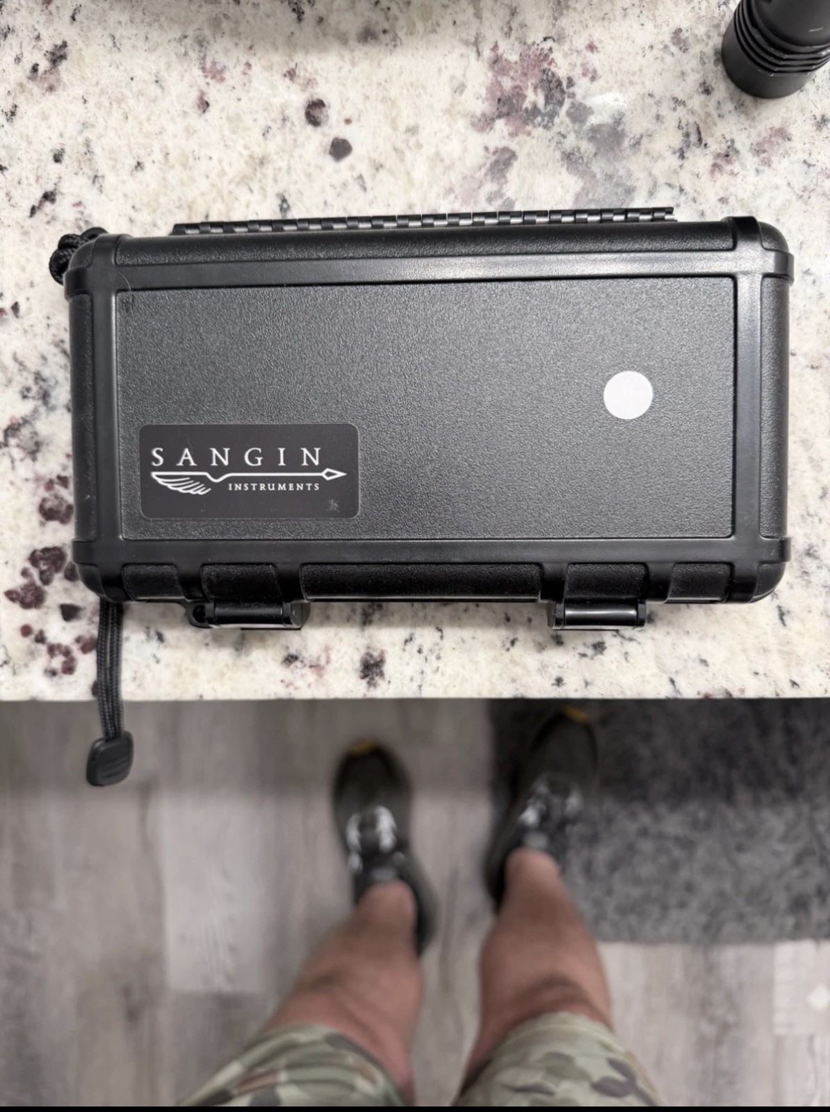 Sangin Instruments Professional DLC Matte Divers bezel with straps