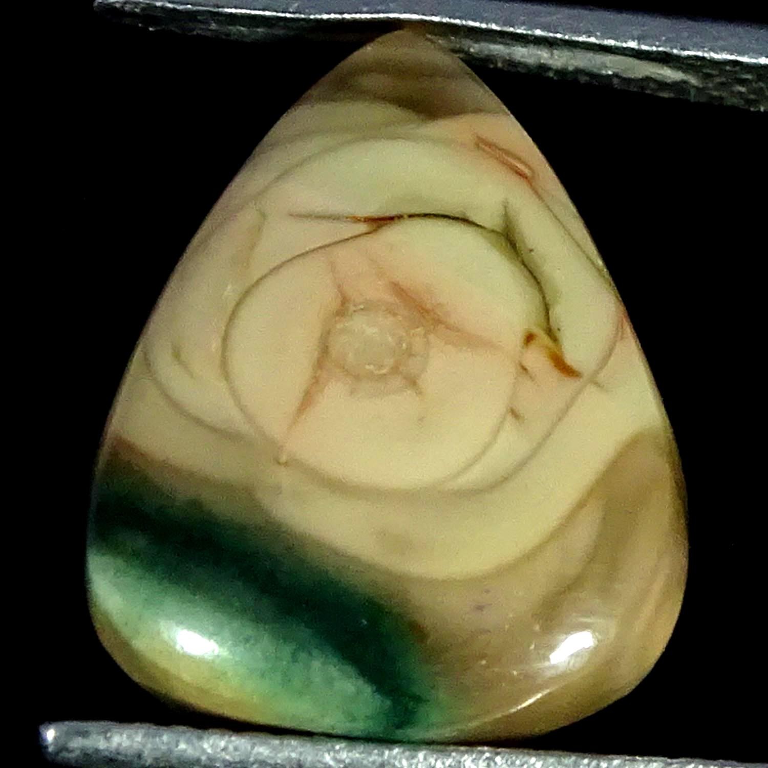 6.90Cts Natural Nice Imperial Jasper Pear Cabochon Gemstone 13X16X4MM