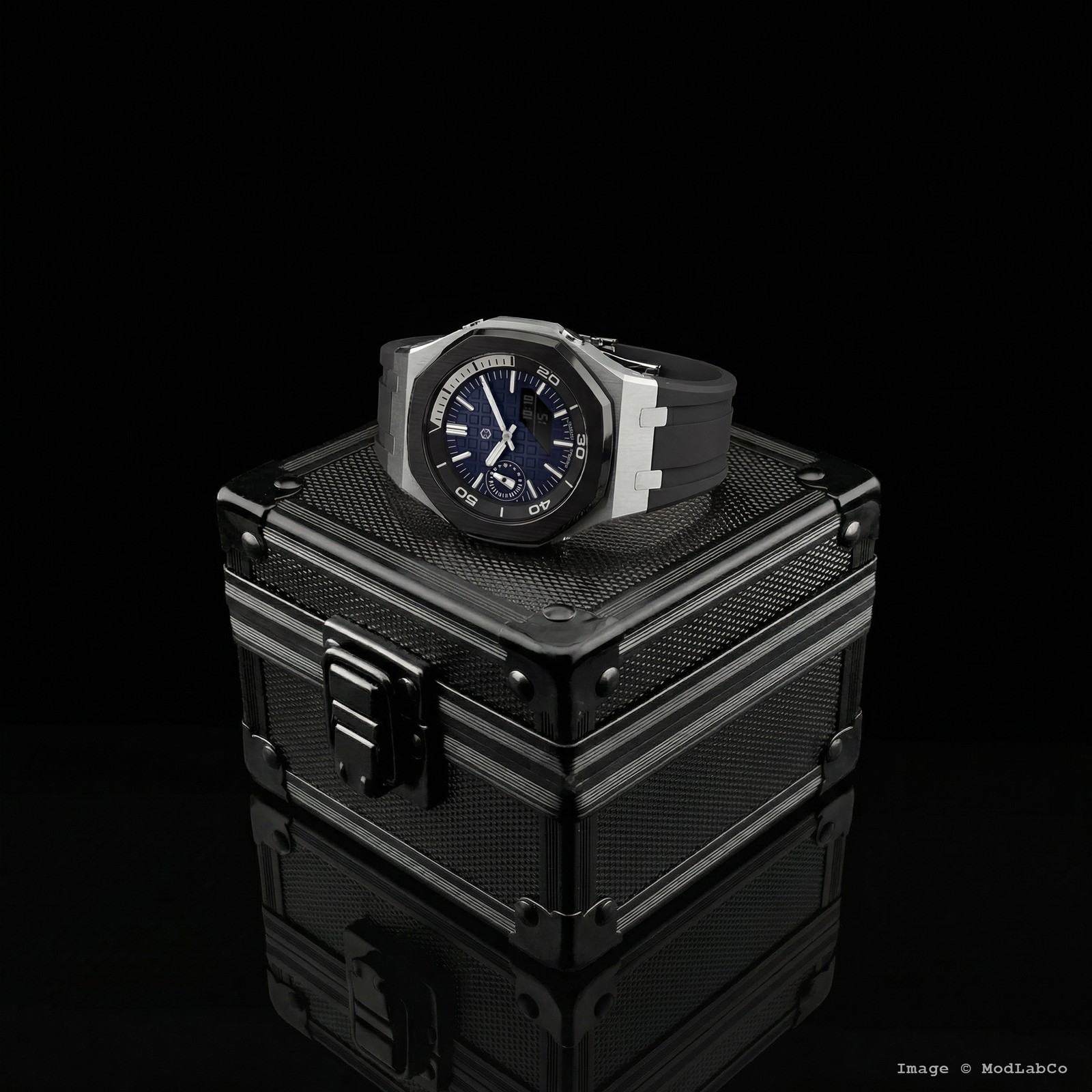 MLC-337 modlab company BESPOKE GA-2100 Casioak Navy Dial Rose Gold Rubber 42mm C