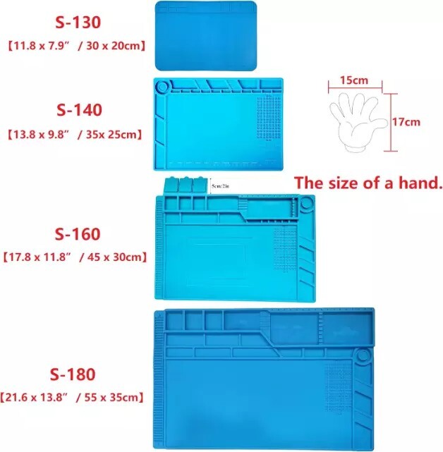 Watchmaker Rubber Bench Mat Pad Anti-Slip Table Mat Jewelry Watch Repair Tool