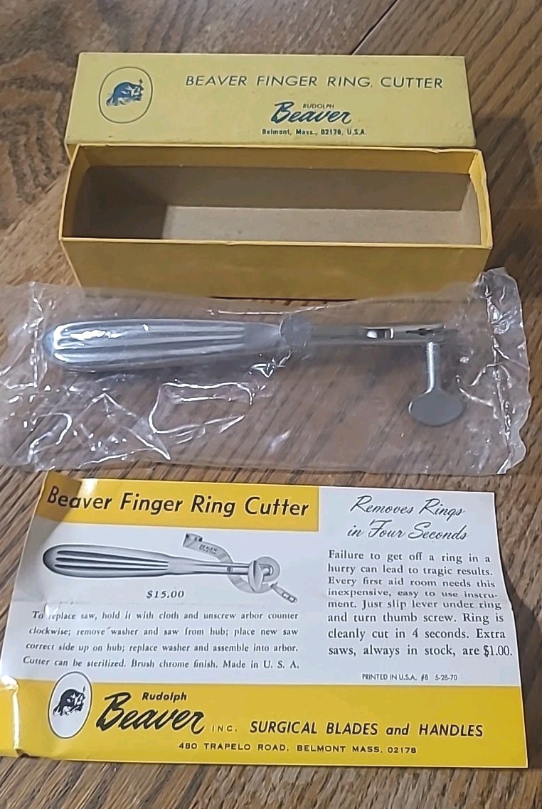 Vintage BEAVER FINGER RING CUTTER NIB WITH INSTRUCTIONS