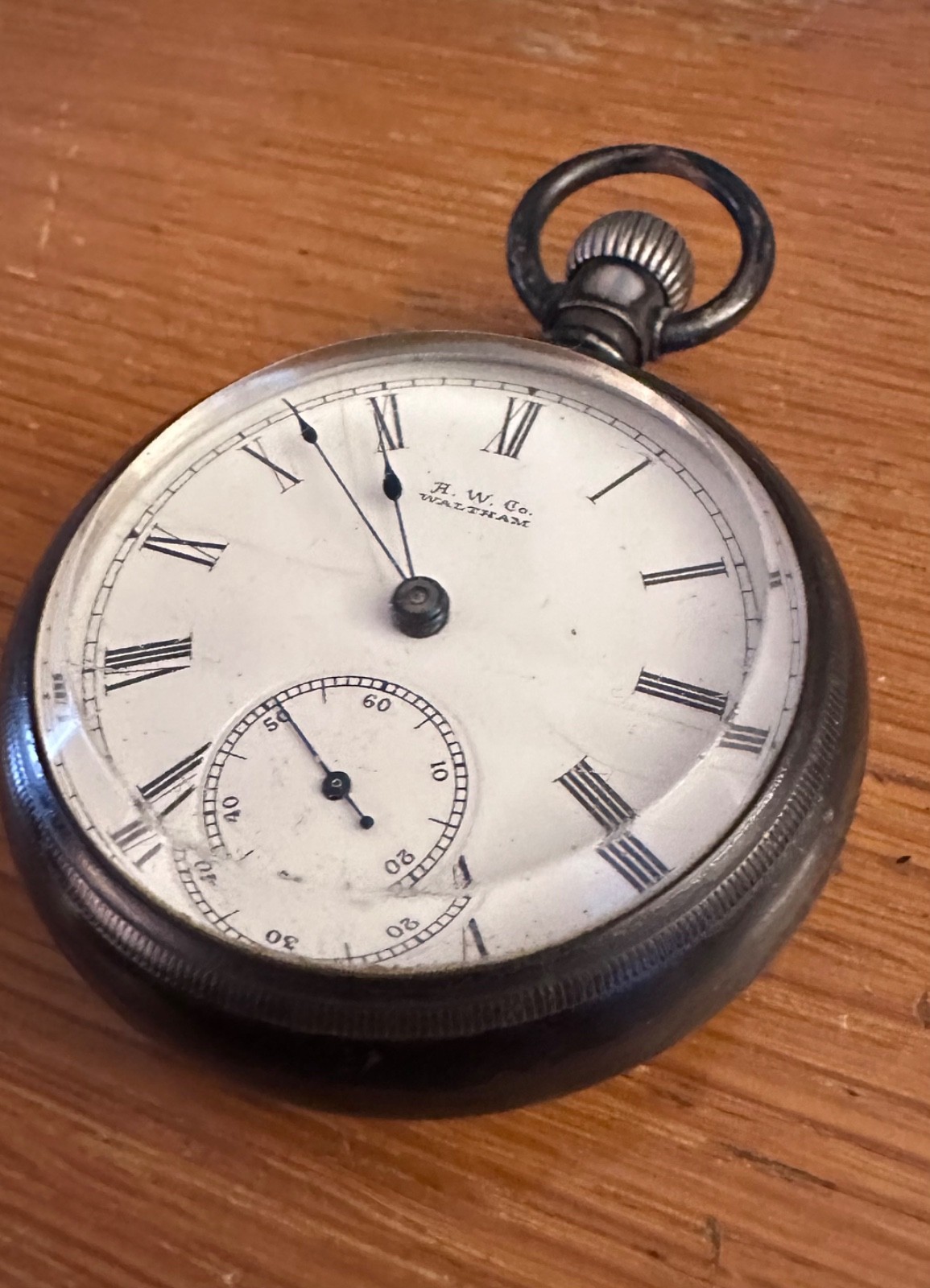 American Waltham pocket watch 1883 serial #4334043 FAHYS Coin silver case