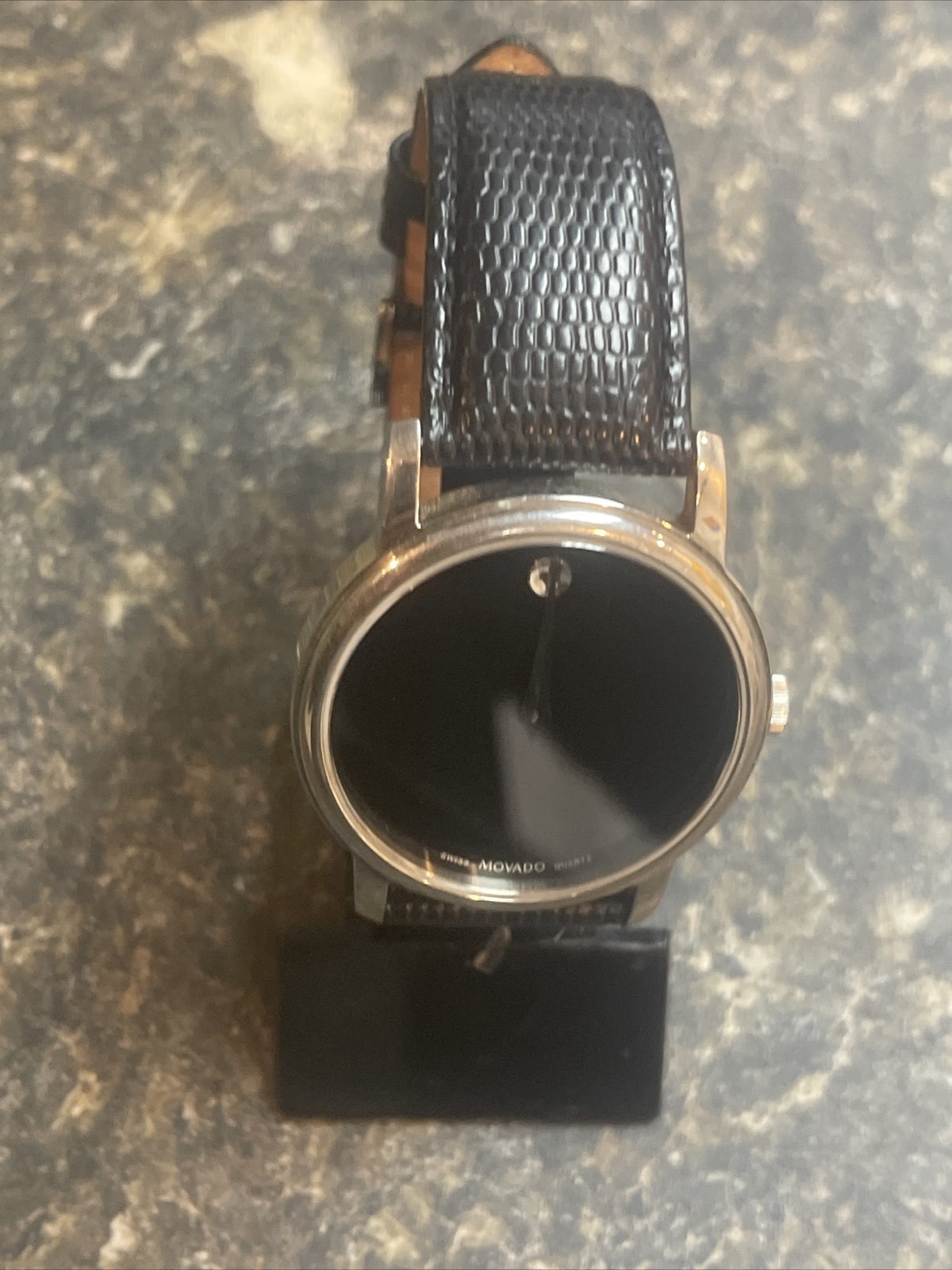 Movado Men’s Museum Black Dial Stainless Steel Watch Retail $695 -Great Deal