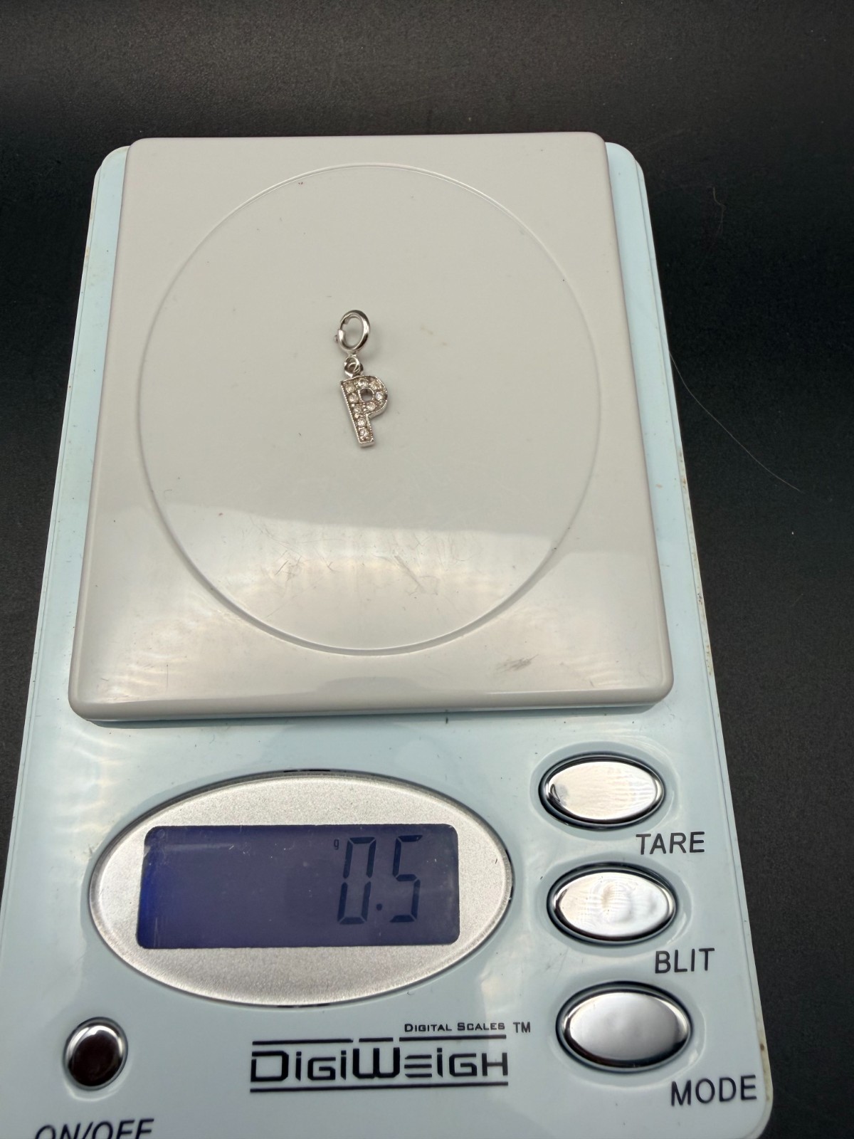 14K White Gold Diamond Charm – 0.5 g