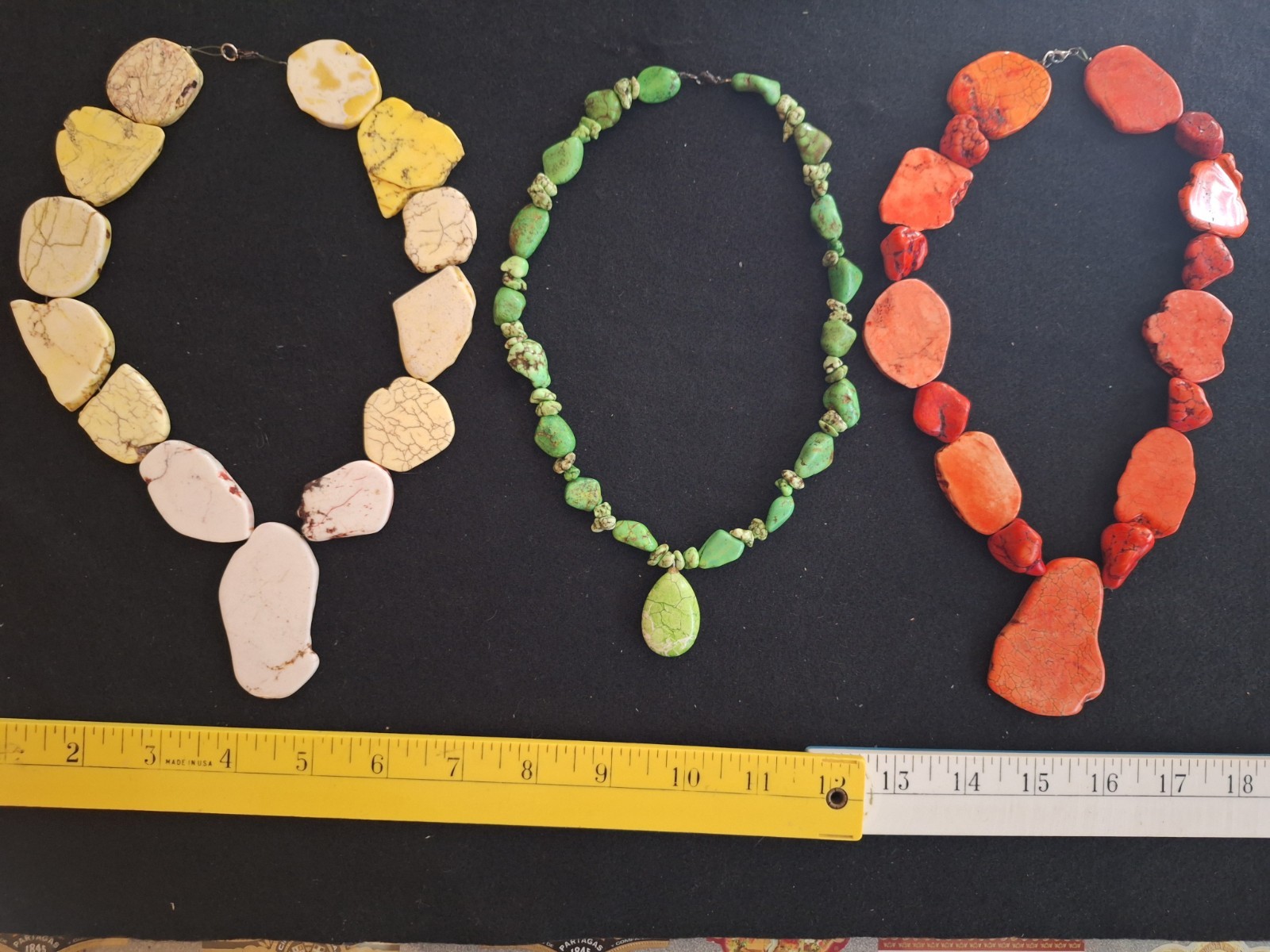 Turquoise Magnesite Gemstone Handmade Necklaces Lot as Pictured