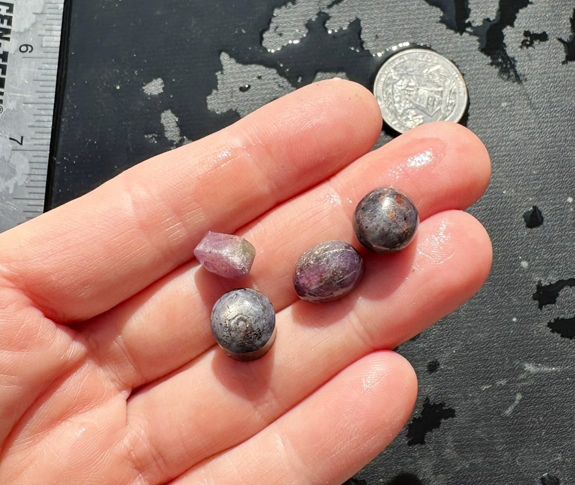 Lot of 8 Natural Star Ruby Star Sapphire Cabochons Rough Gems 95ct