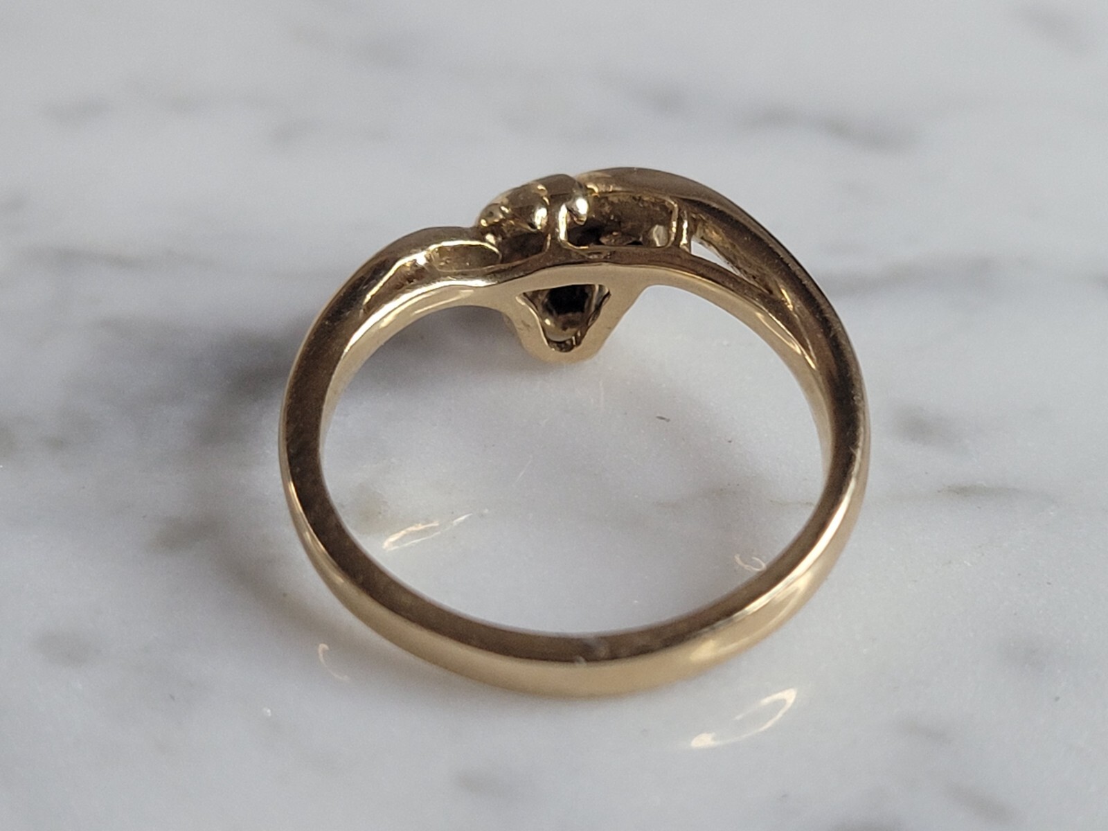 Womens Vintage Estate 14k Yellow Gold Amethyst & Diamond Ring 3.1g #E6676