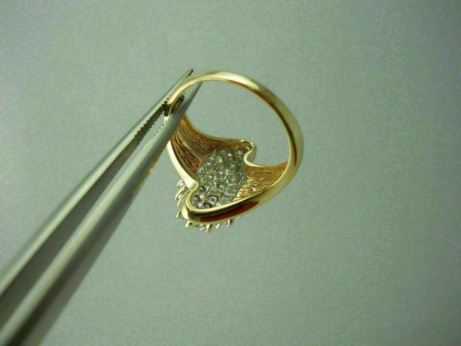 Silver 2Ct Round Cut Simulated Diamond Cluster Engagement Ring 14K Gold Plated