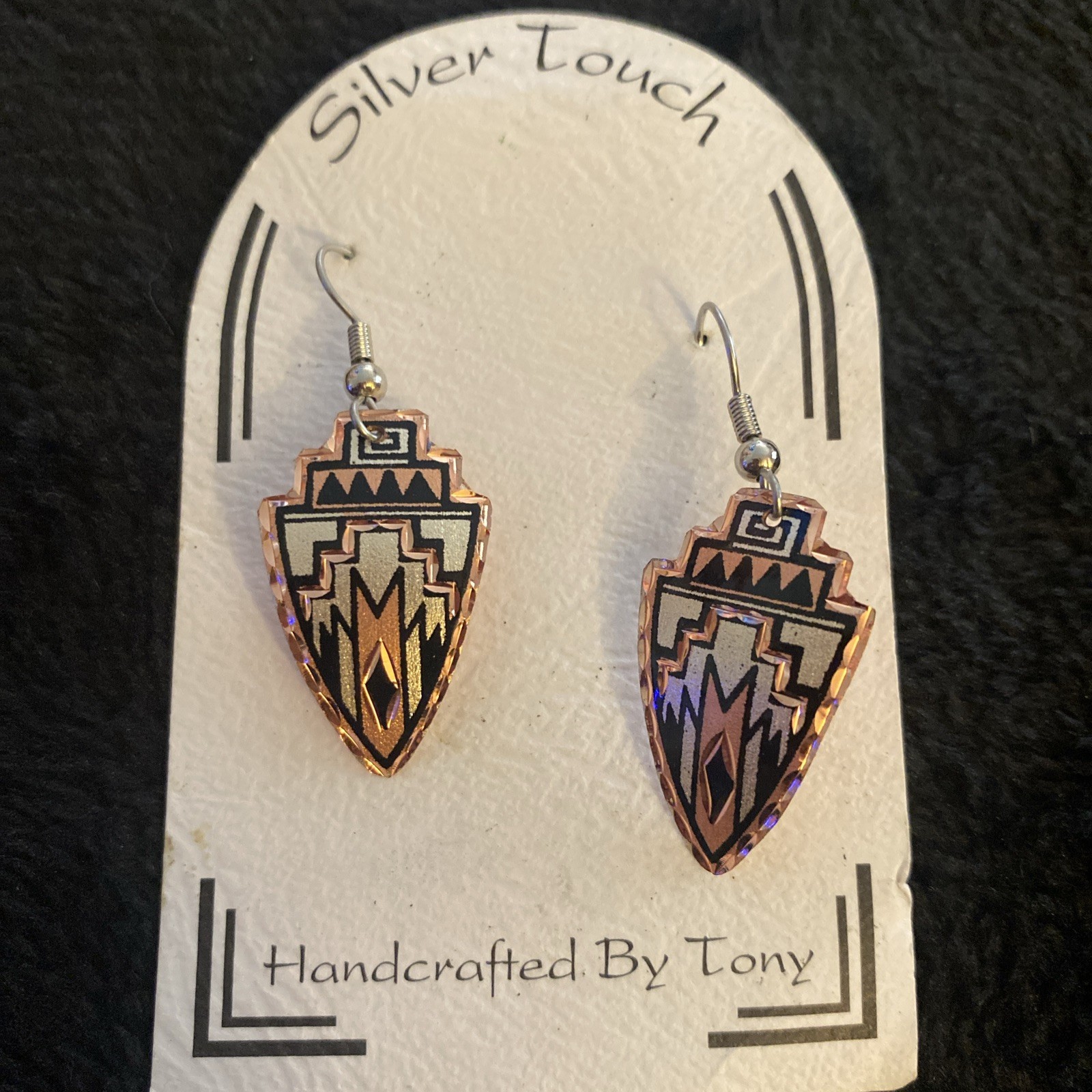 Hand Engraved ,Silver Plated,diamond cut . Surgical Steel wireHandcrafted byTony