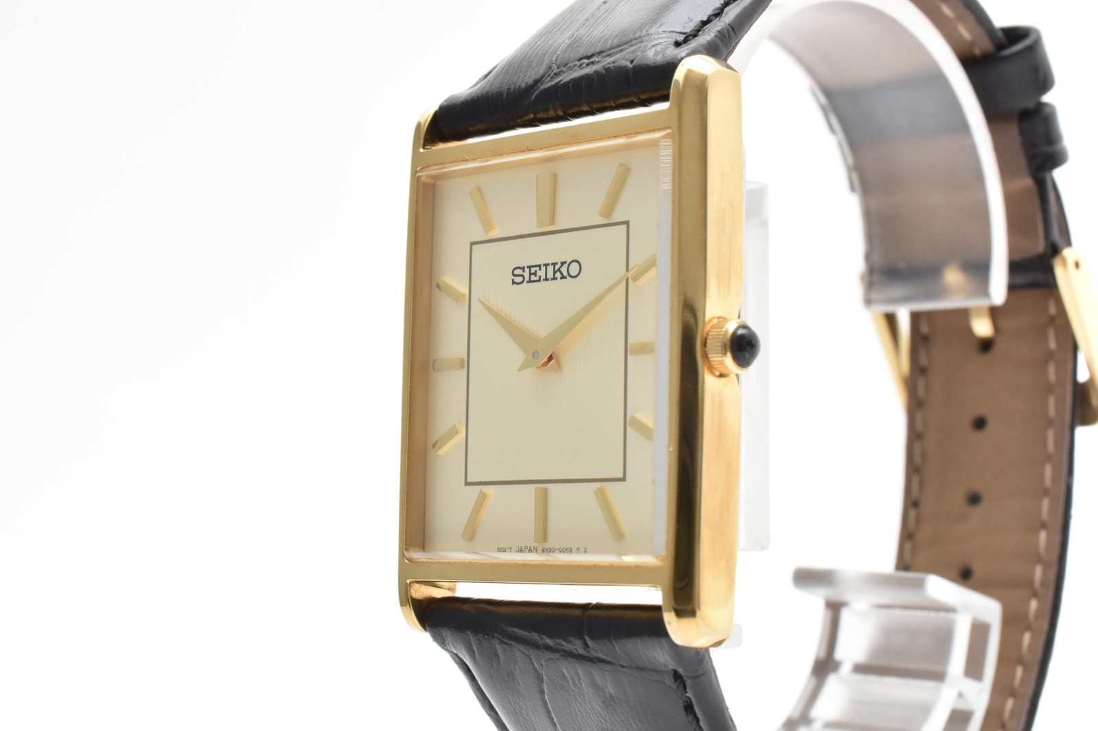 [NEAR MINT] SEIKO Essentials Tank Men’s Silver Dial 4N30-00G0 Quartz Japan