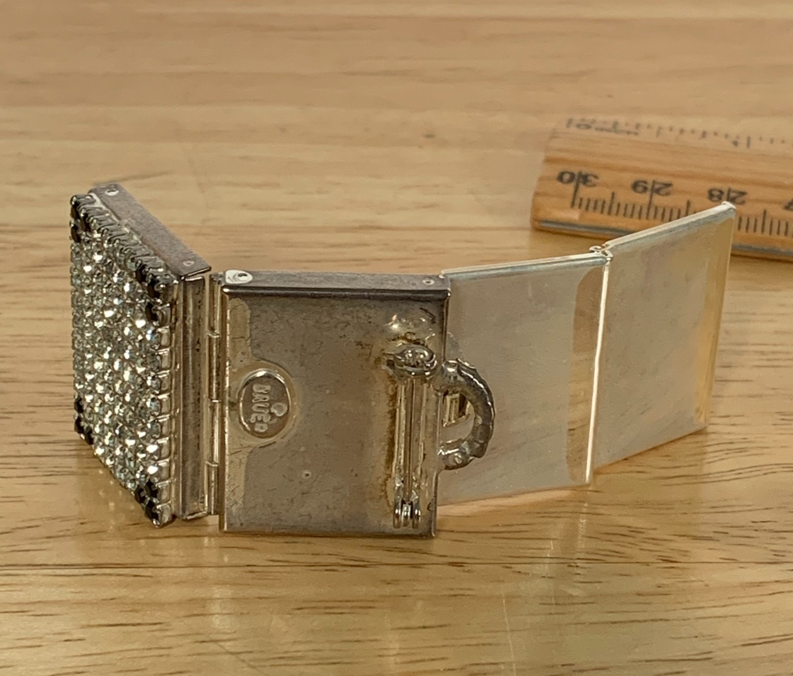 Rhinestone Photo Holder Purse Suitcase Pendant Preowned Condition