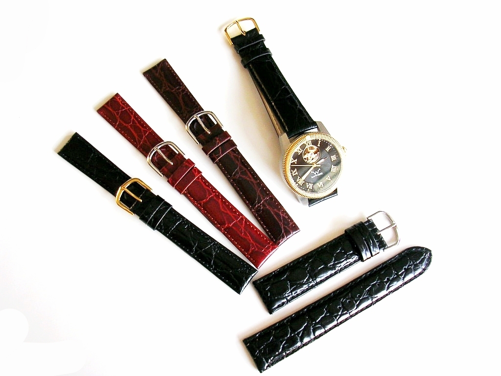 16 17 18 19 Alligator calf XL Extra Long Black Brown watch band strap IW SUISSE
