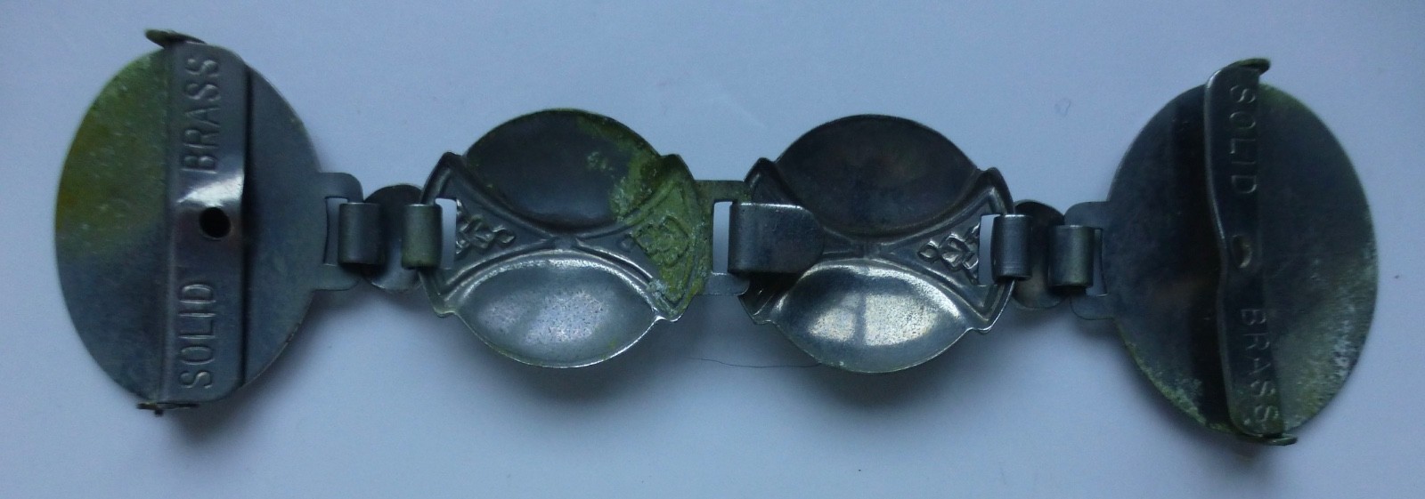Antique Victorian Coat/Cloak Clasp Buckle Marked Solid Brass