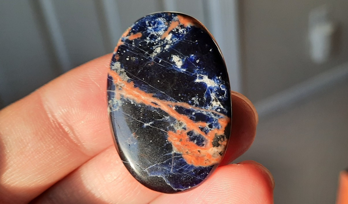 38.10 Ct High Quality Sodalite Oval Cabochon Loose Gemstone 37x25x4 mm