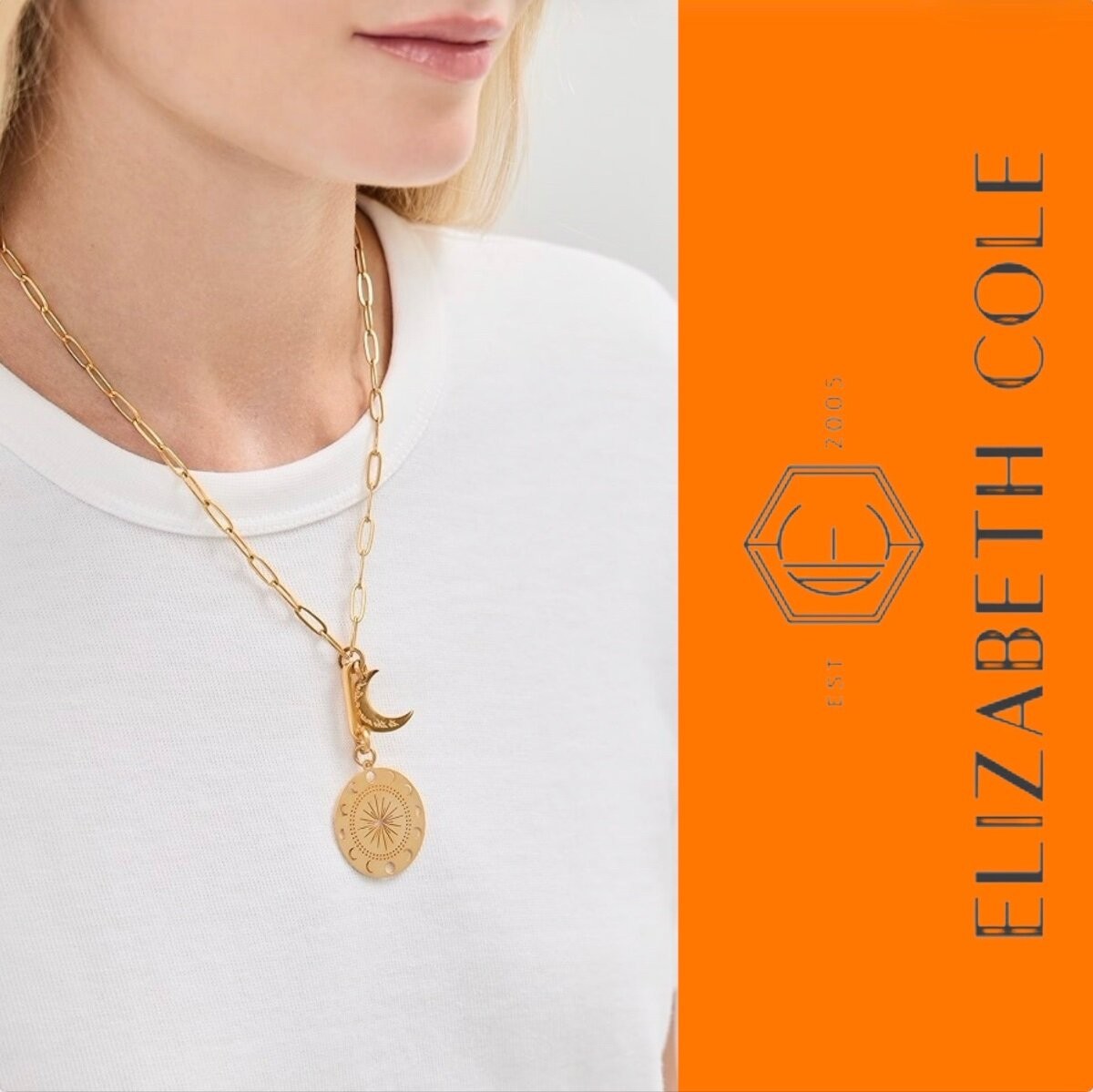 Elizabeth Cole Dream Necklace 24K Gold Plated Jewelry Gift